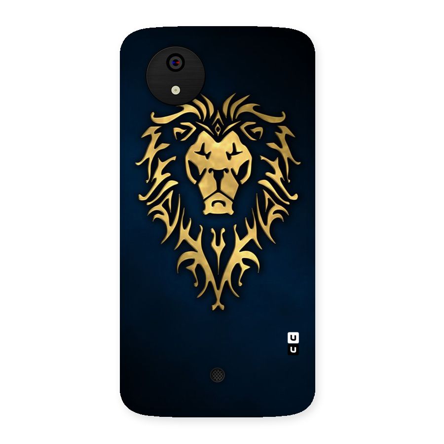 Beautiful Golden Lion Design Back Case for Micromax Canvas A1