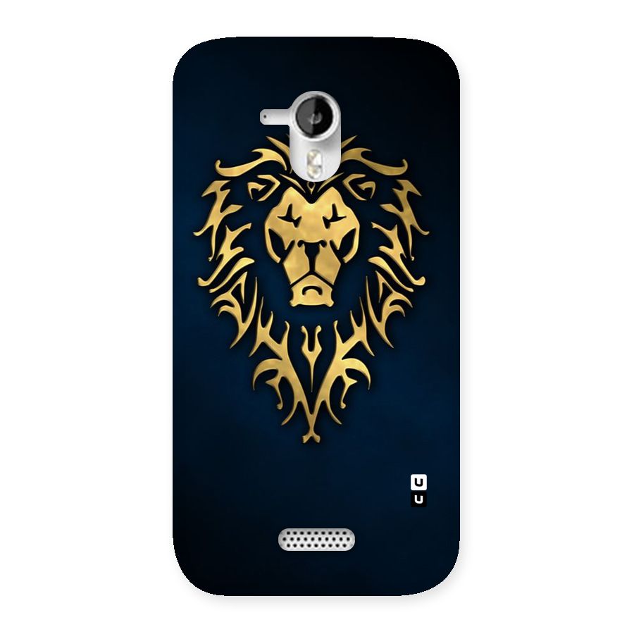 Beautiful Golden Lion Design Back Case for Micromax Canvas HD A116
