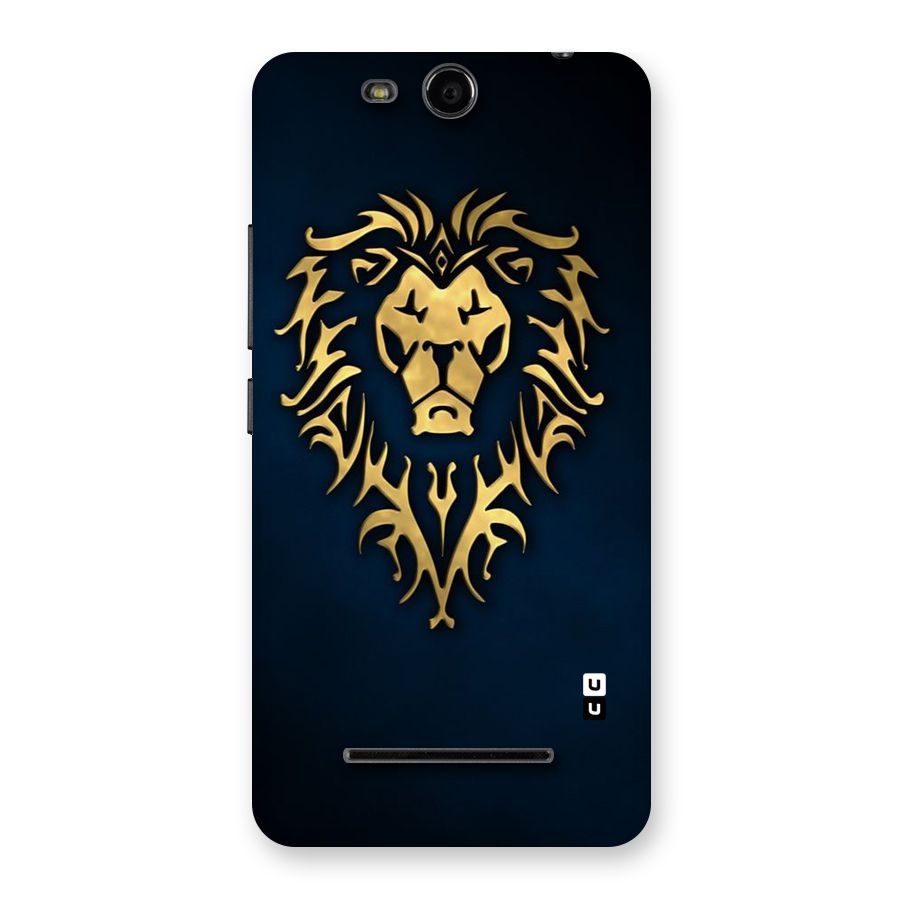 Beautiful Golden Lion Design Back Case for Micromax Canvas Juice 3 Q392