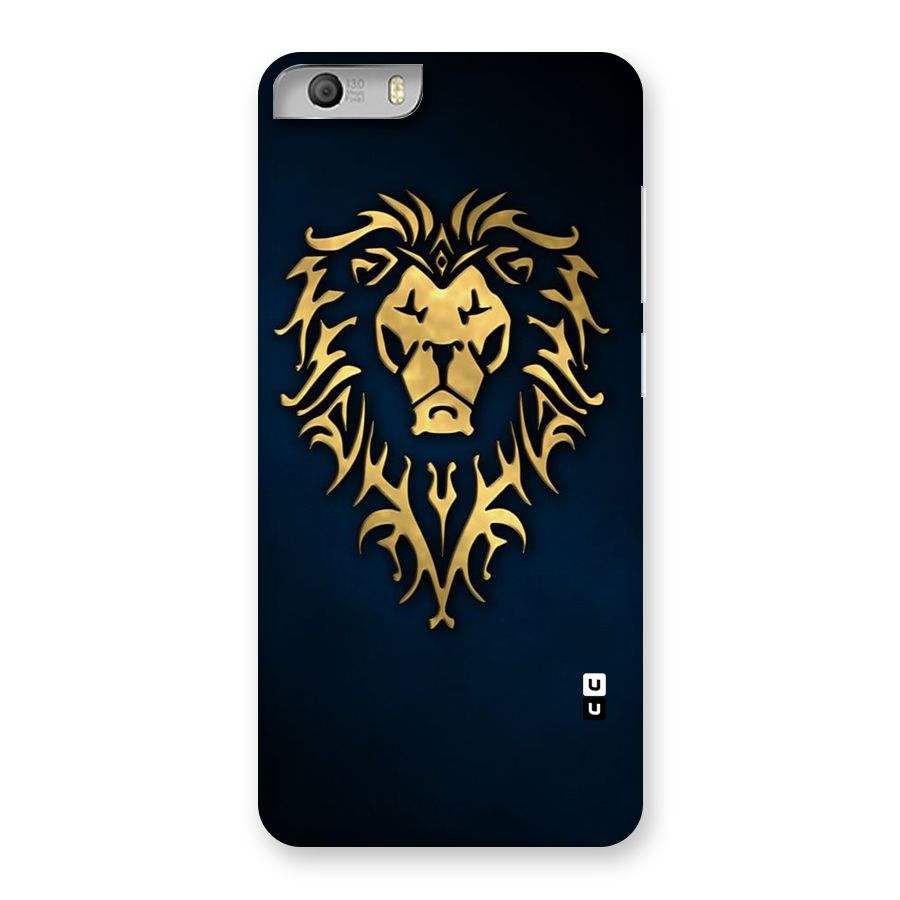 Beautiful Golden Lion Design Back Case for Micromax Canvas Knight 2