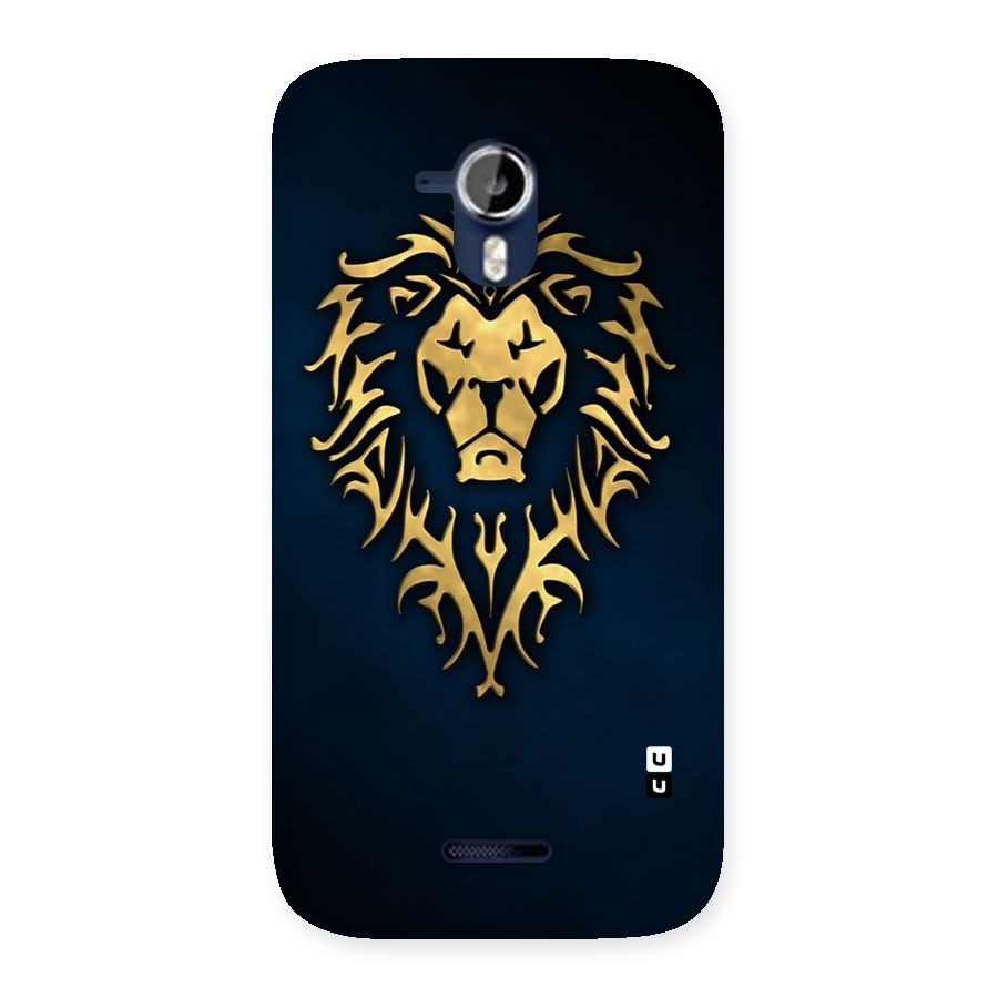 Beautiful Golden Lion Design Back Case for Micromax Canvas Magnus A117
