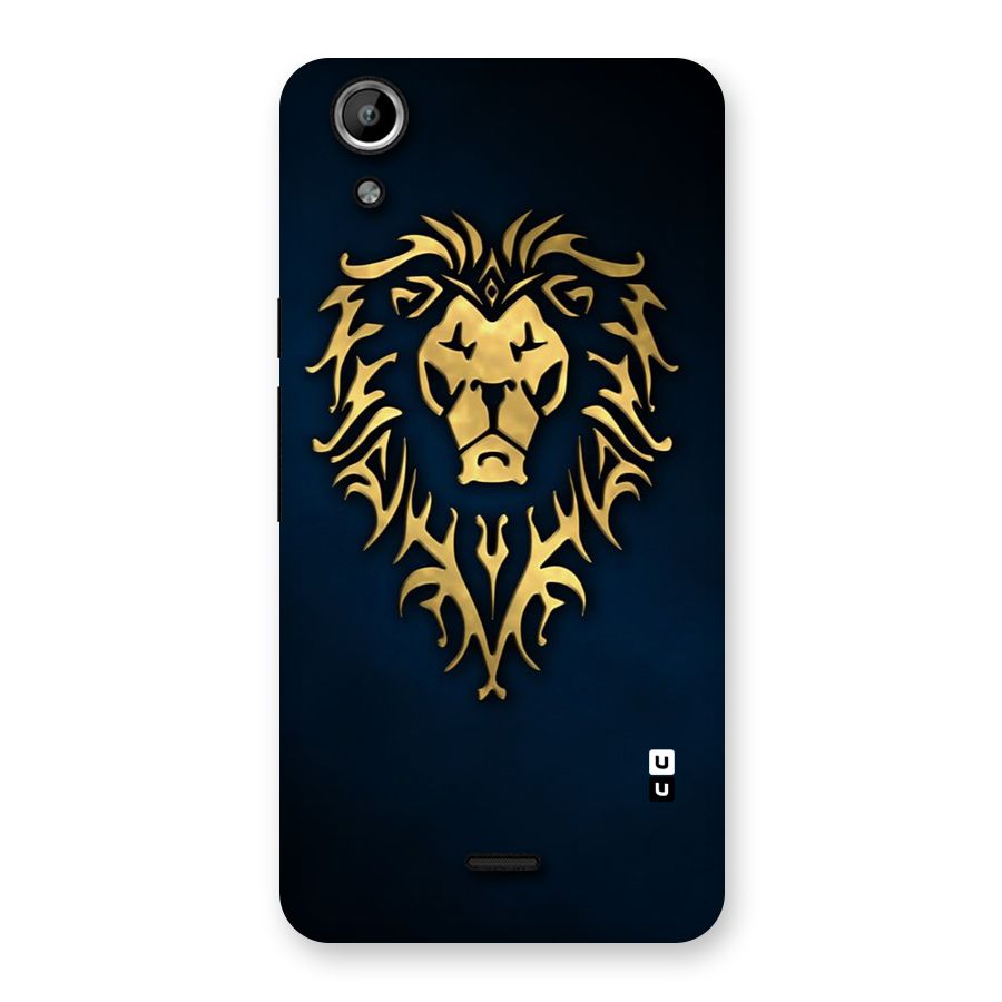 Beautiful Golden Lion Design Back Case for Micromax Canvas Selfie Lens Q345
