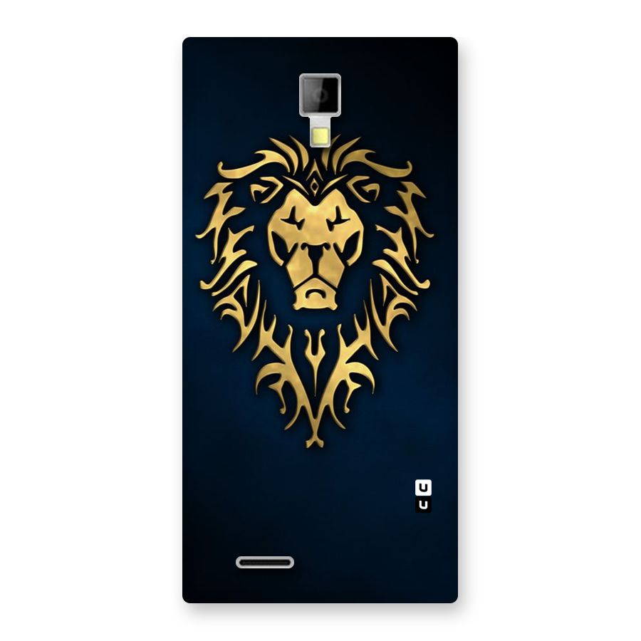 Beautiful Golden Lion Design Back Case for Micromax Canvas Xpress A99