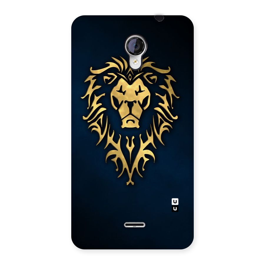Beautiful Golden Lion Design Back Case for Micromax Unite 2 A106