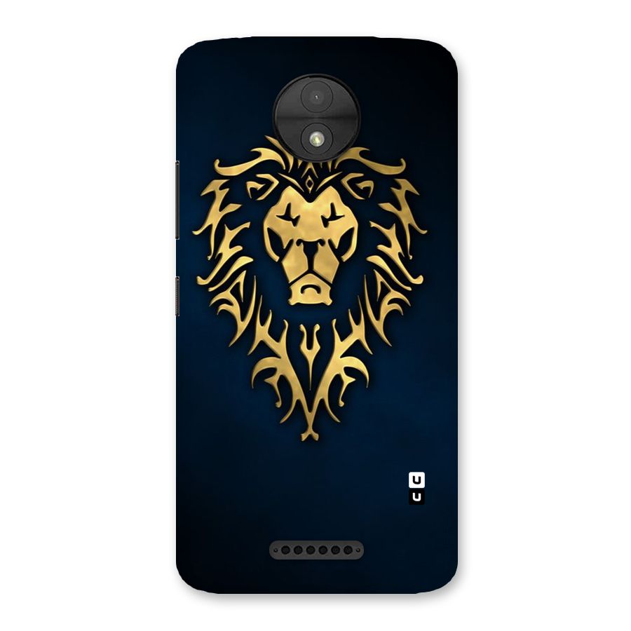 Beautiful Golden Lion Design Back Case for Moto C