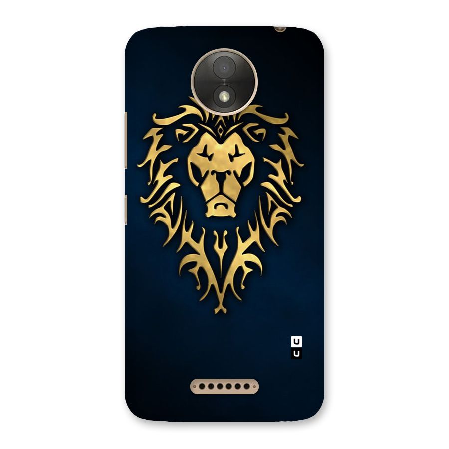 Beautiful Golden Lion Design Back Case for Moto C Plus