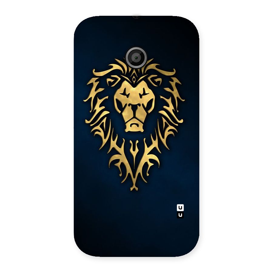 Beautiful Golden Lion Design Back Case for Moto E