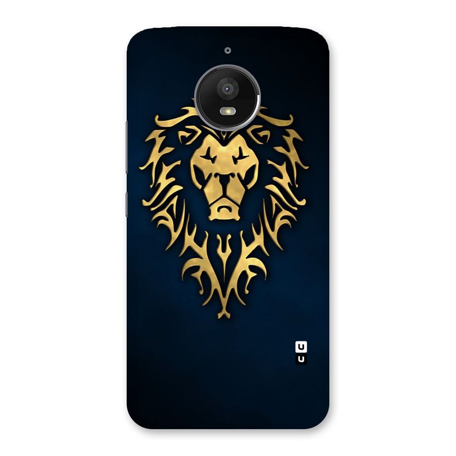 Beautiful Golden Lion Design Back Case for Moto E4 Plus