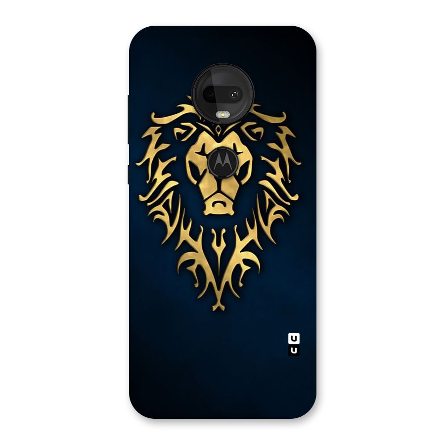 Beautiful Golden Lion Design Back Case for Moto G7