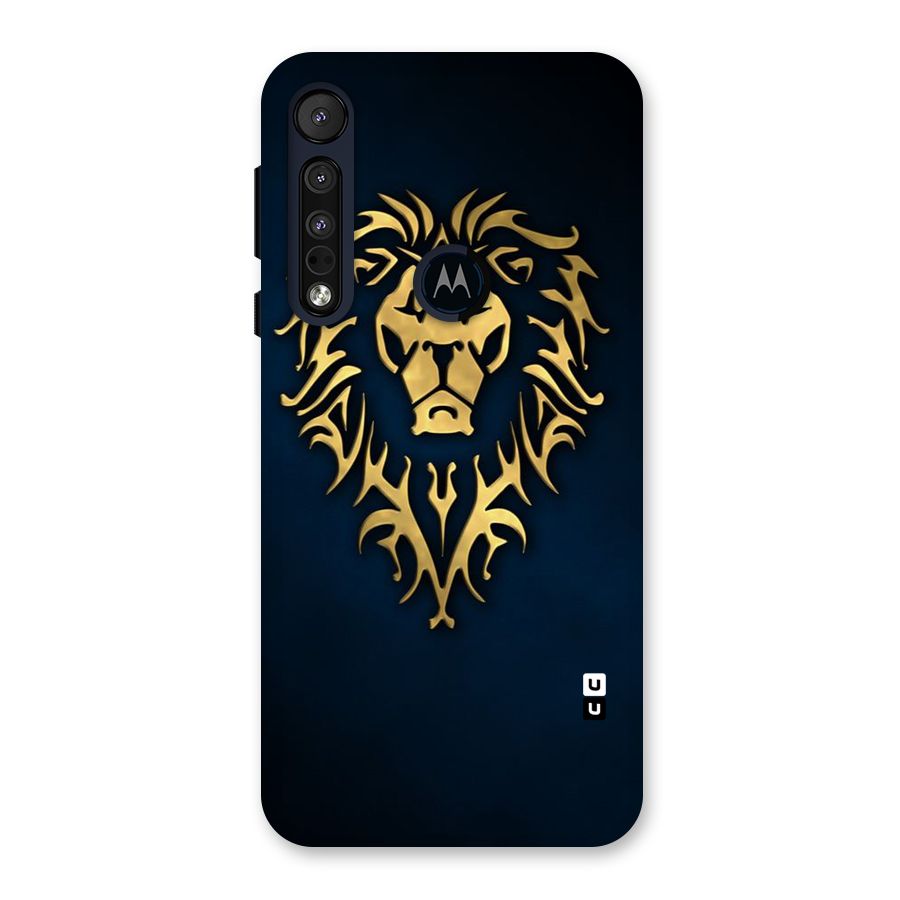 Beautiful Golden Lion Design Back Case for Motorola One Macro