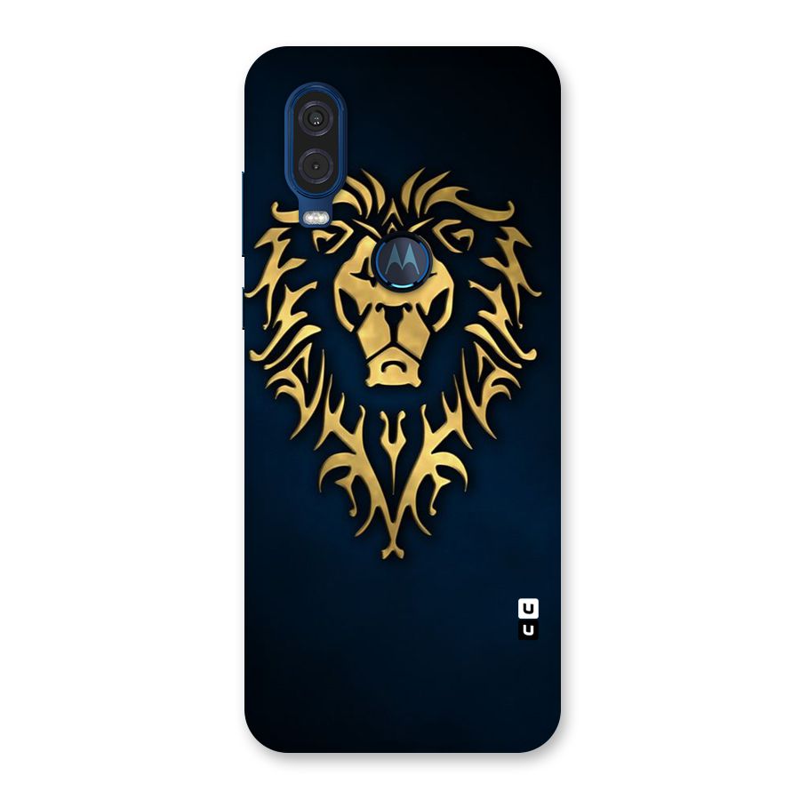 Beautiful Golden Lion Design Back Case for Motorola One Vision