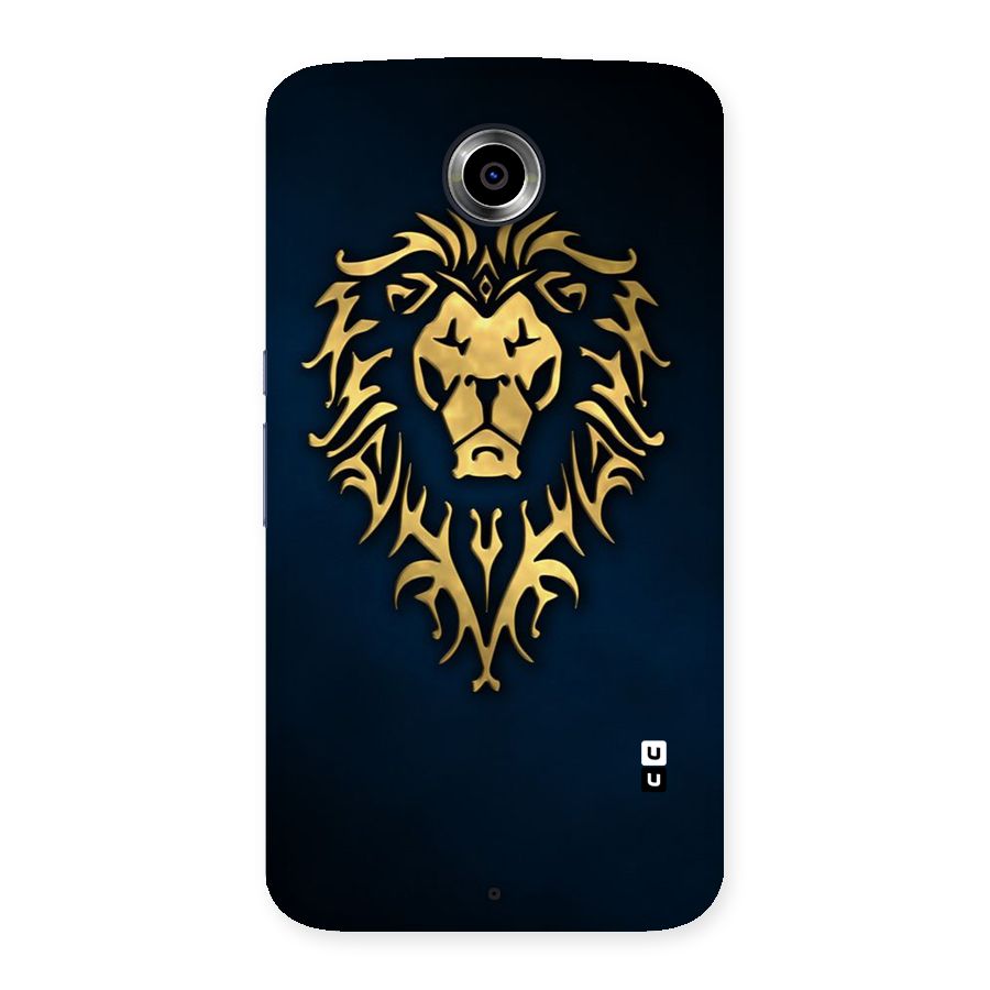 Beautiful Golden Lion Design Back Case for Nexsus 6