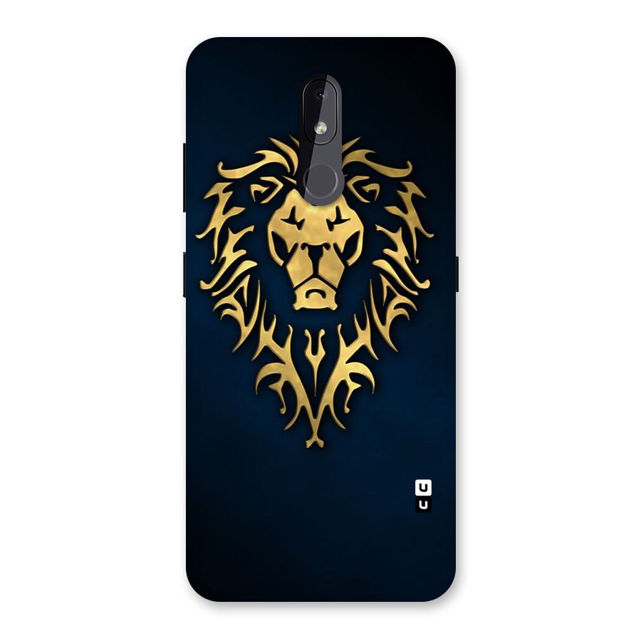 Beautiful Golden Lion Design Back Case for Nokia 3.2