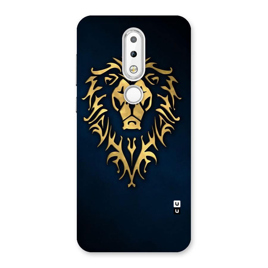 Beautiful Golden Lion Design Back Case for Nokia 6.1 Plus