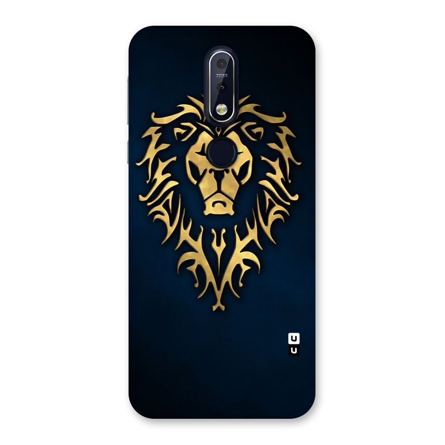 Beautiful Golden Lion Design Back Case for Nokia 7.1