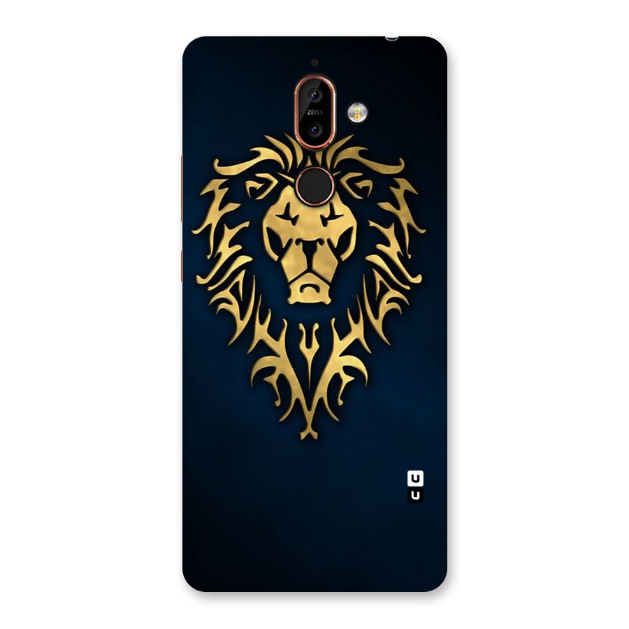Beautiful Golden Lion Design Back Case for Nokia 7 Plus