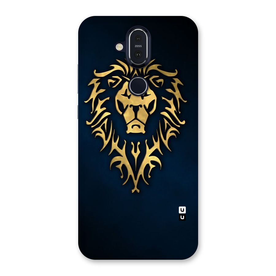 Beautiful Golden Lion Design Back Case for Nokia 8.1