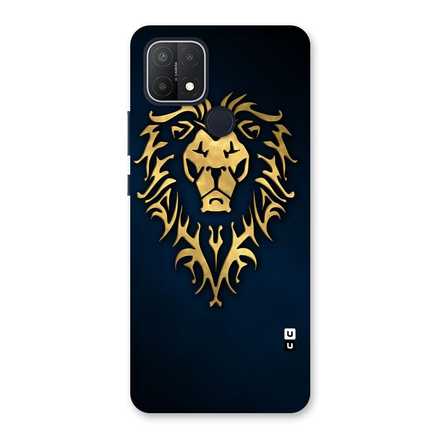 Beautiful Golden Lion Design Back Case for Oppo A15