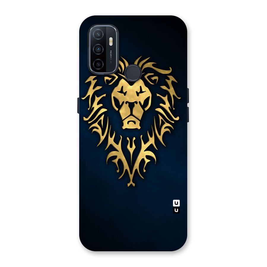 Beautiful Golden Lion Design Back Case for Oppo A53
