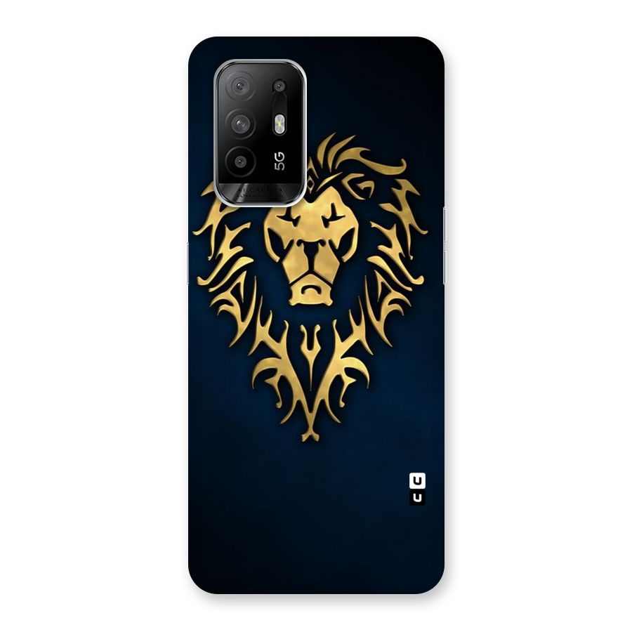 Beautiful Golden Lion Design Back Case for Oppo F19 Pro Plus 5G