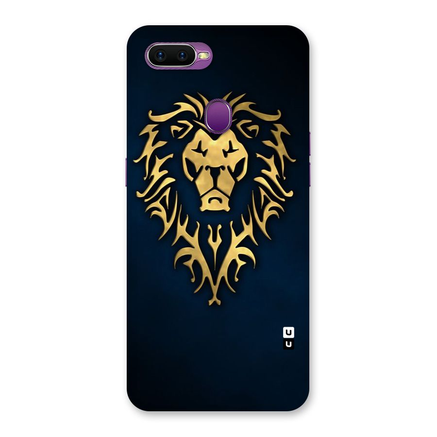 Beautiful Golden Lion Design Back Case for Oppo F9
