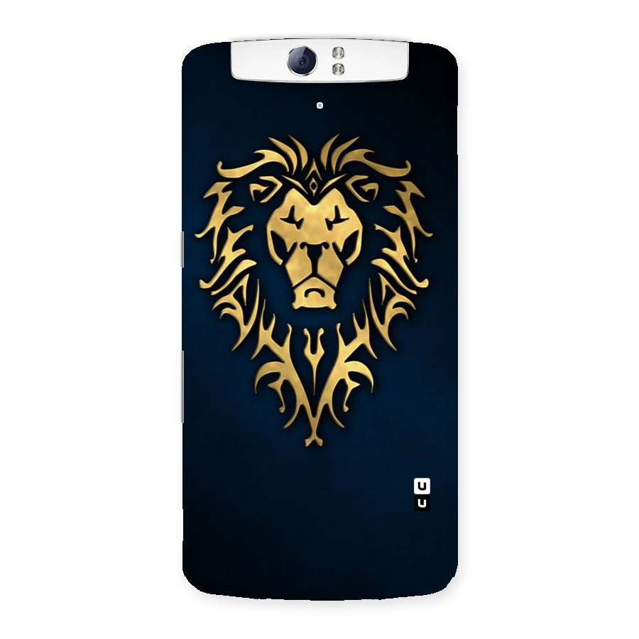 Beautiful Golden Lion Design Back Case for Oppo N1