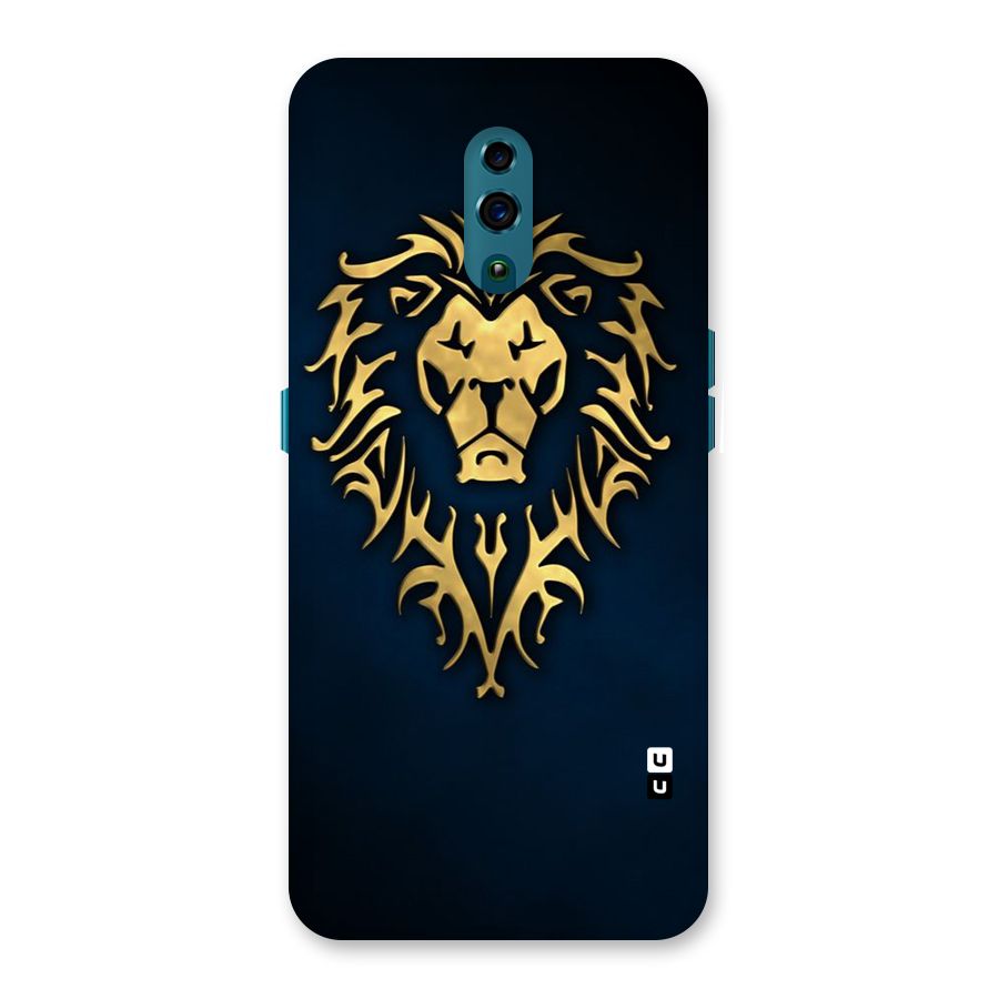 Beautiful Golden Lion Design Back Case for Oppo Reno
