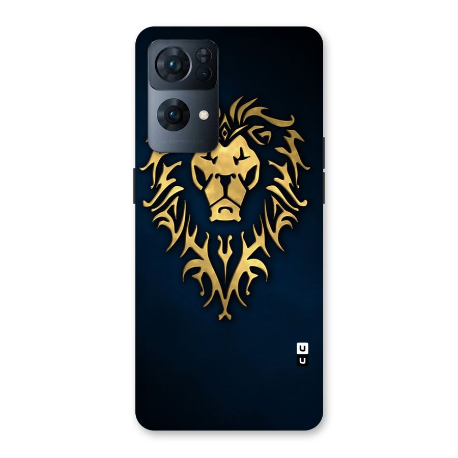 Beautiful Golden Lion Design Back Case for Oppo Reno7 Pro 5G