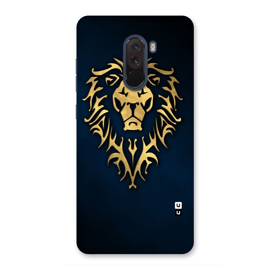 Beautiful Golden Lion Design Back Case for Poco F1