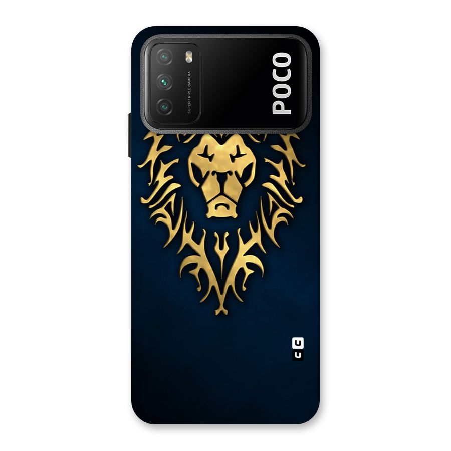 Beautiful Golden Lion Design Back Case for Poco M3