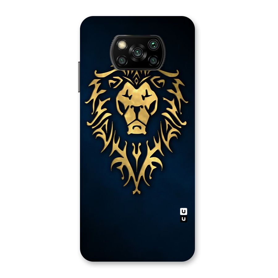 Beautiful Golden Lion Design Back Case for Poco X3