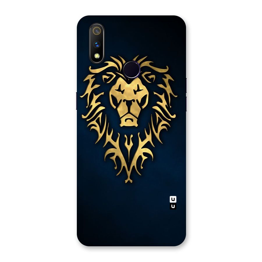 Beautiful Golden Lion Design Back Case for Realme 3 Pro