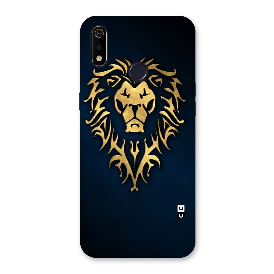 Beautiful Golden Lion Design Back Case for Realme 3i