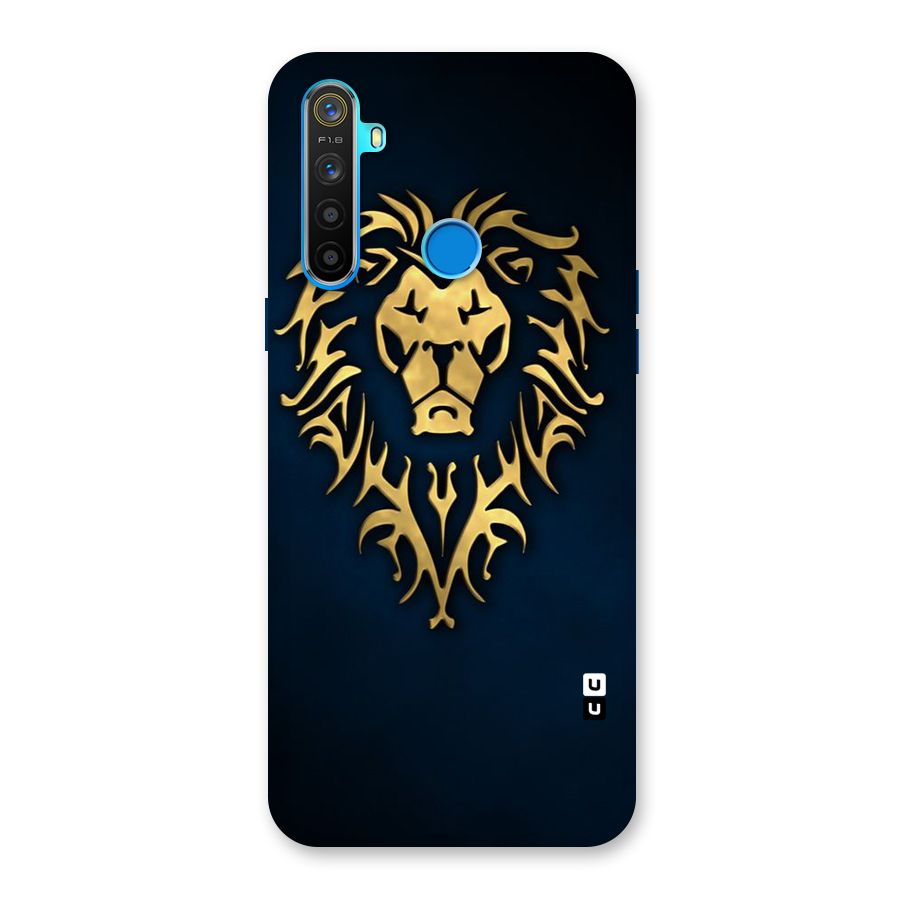 Beautiful Golden Lion Design Back Case for Realme 5s