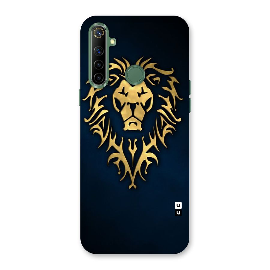 Beautiful Golden Lion Design Back Case for Realme Narzo 10
