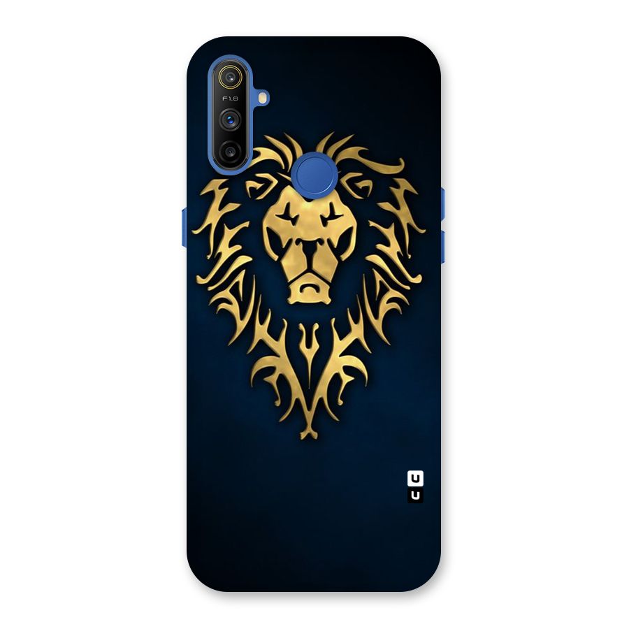 Beautiful Golden Lion Design Back Case for Realme Narzo 10A