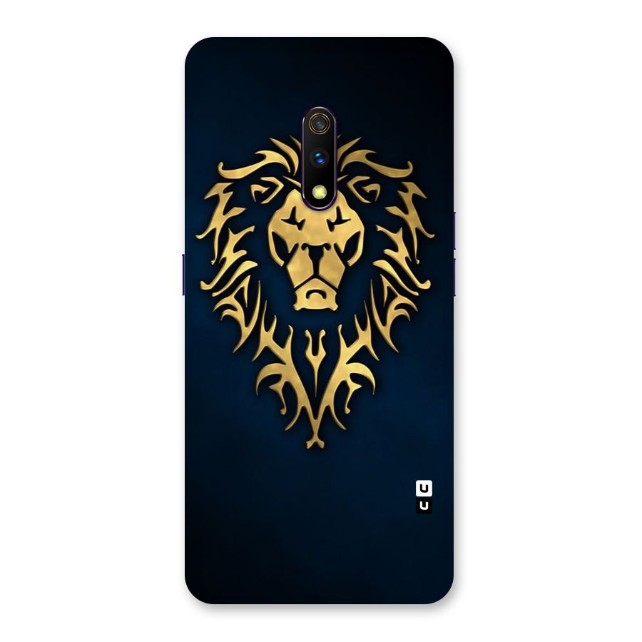 Beautiful Golden Lion Design Back Case for Realme X