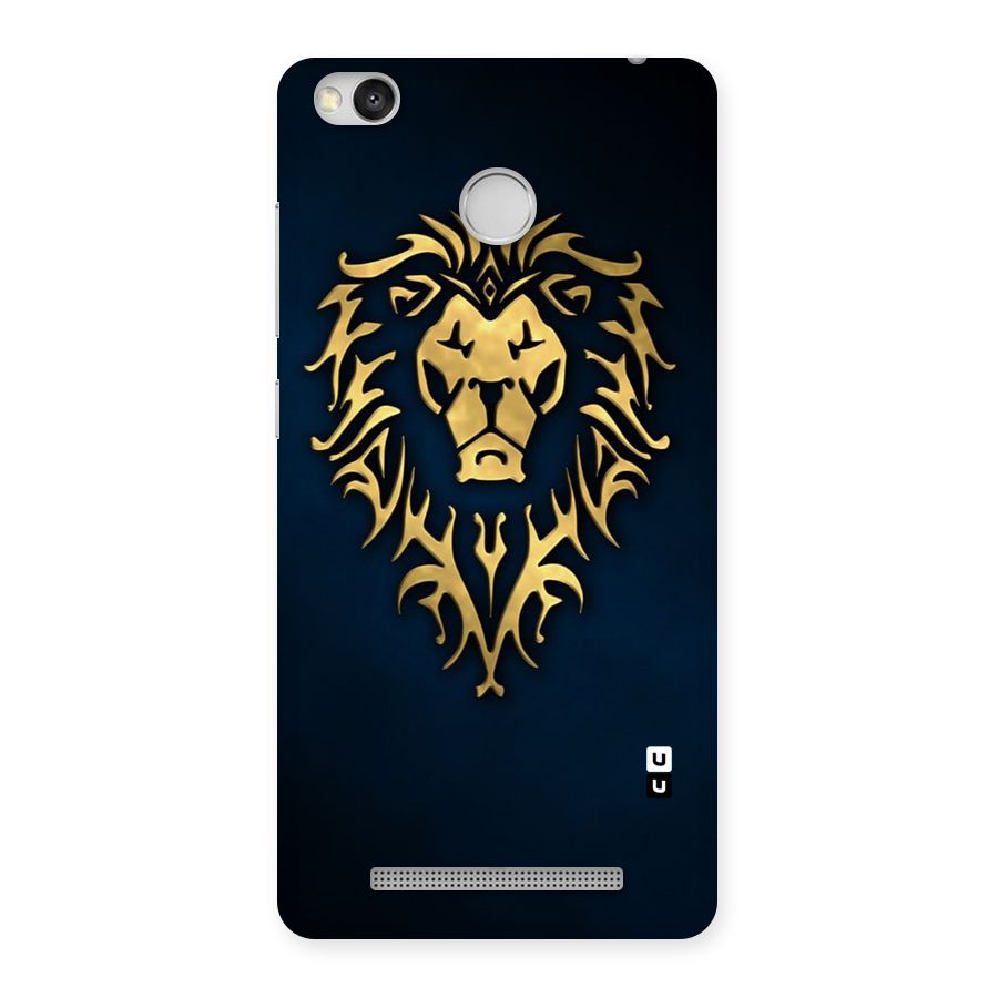 Beautiful Golden Lion Design Back Case for Redmi 3S Prime