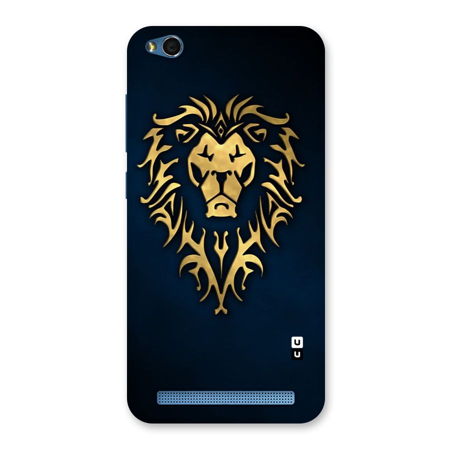 Beautiful Golden Lion Design Back Case for Redmi 5A