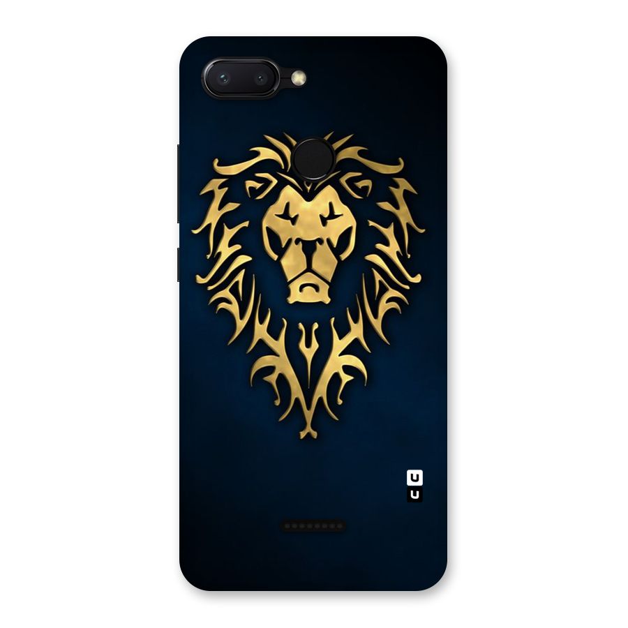 Beautiful Golden Lion Design Back Case for Redmi 6