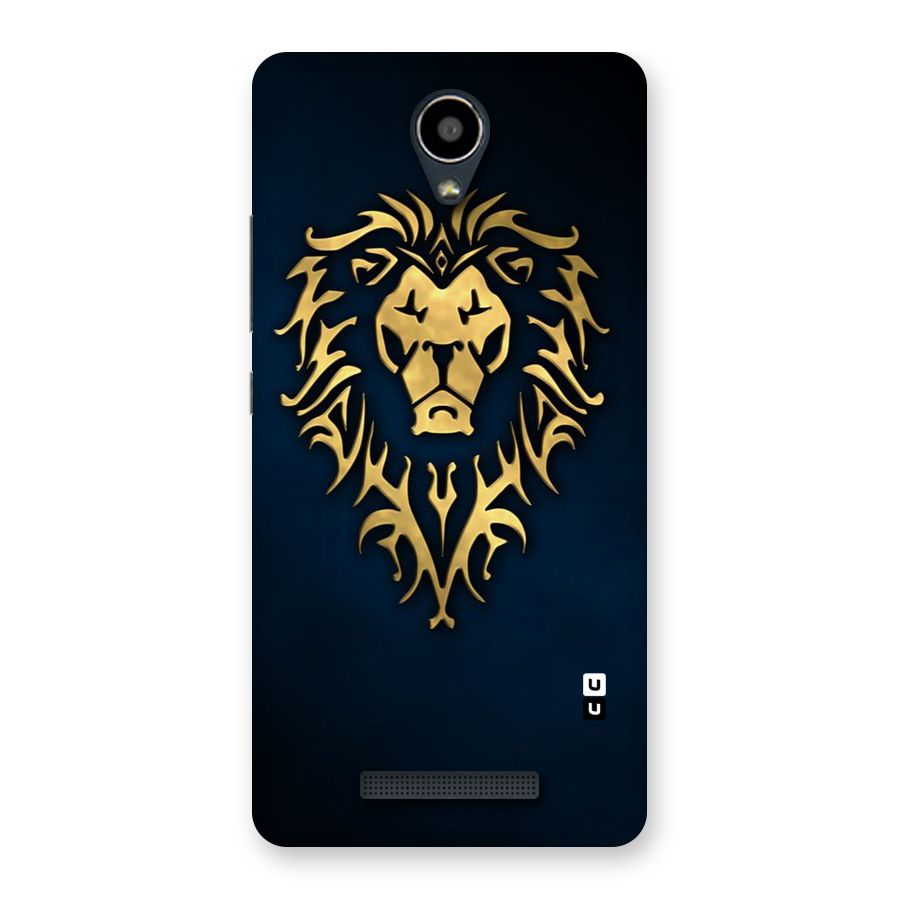 Beautiful Golden Lion Design Back Case for Redmi Note 2