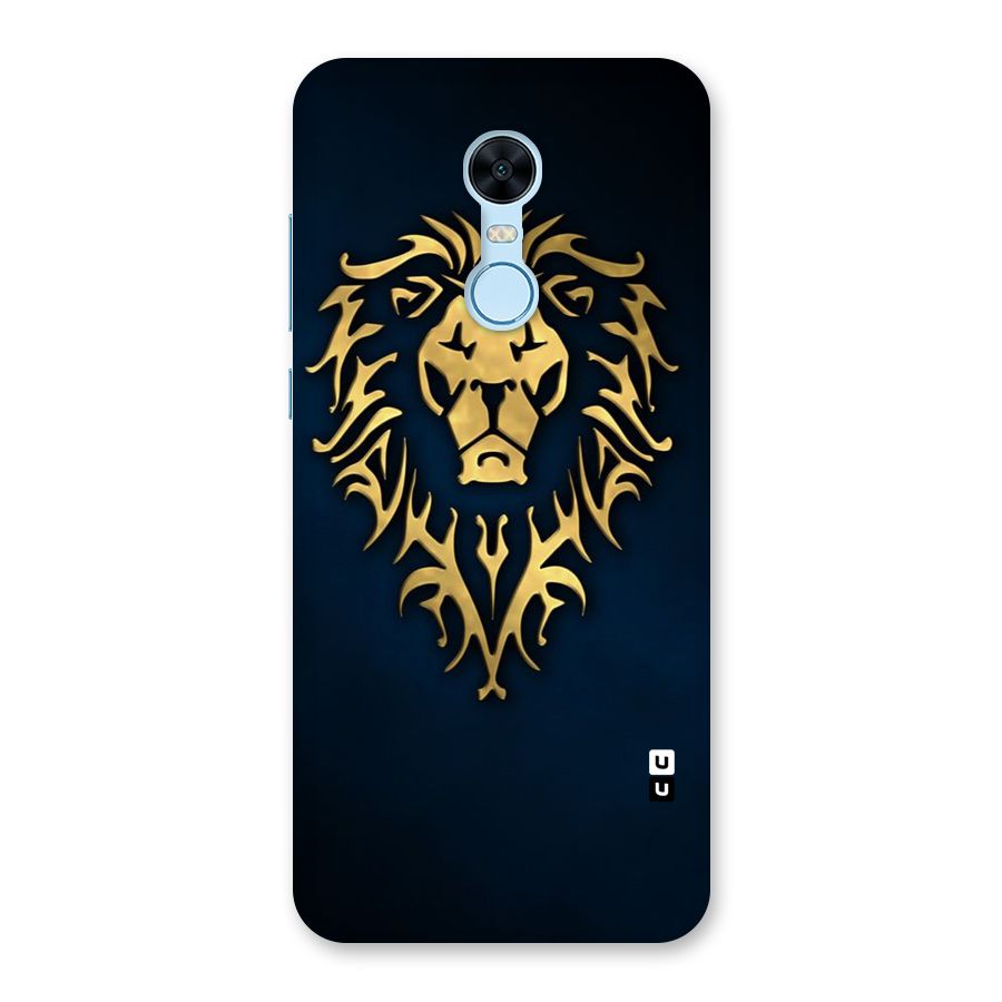 Beautiful Golden Lion Design Back Case for Redmi Note 5