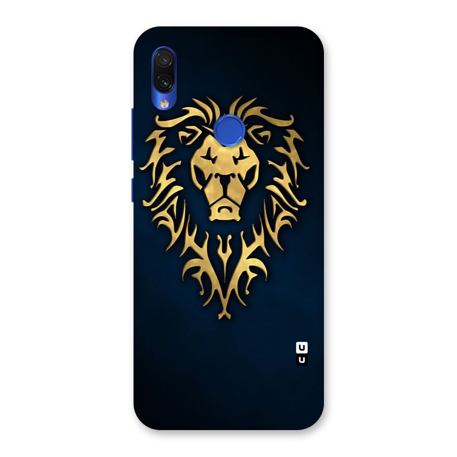 Beautiful Golden Lion Design Back Case for Redmi Note 7S