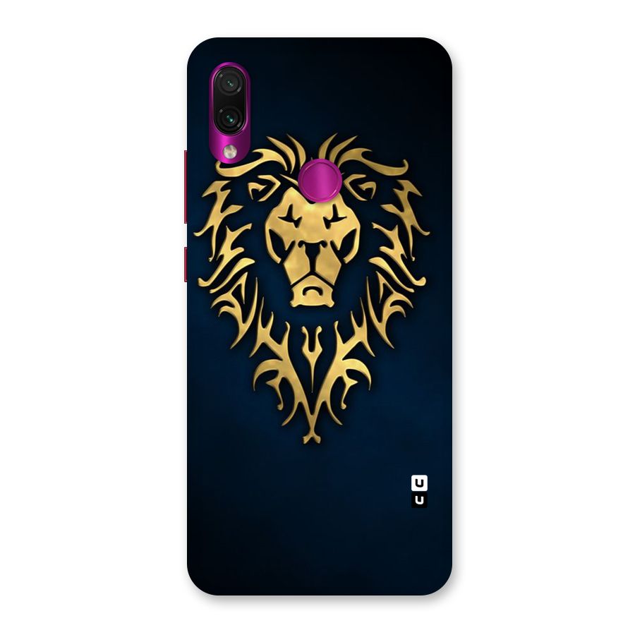 Beautiful Golden Lion Design Back Case for Redmi Note 7 Pro