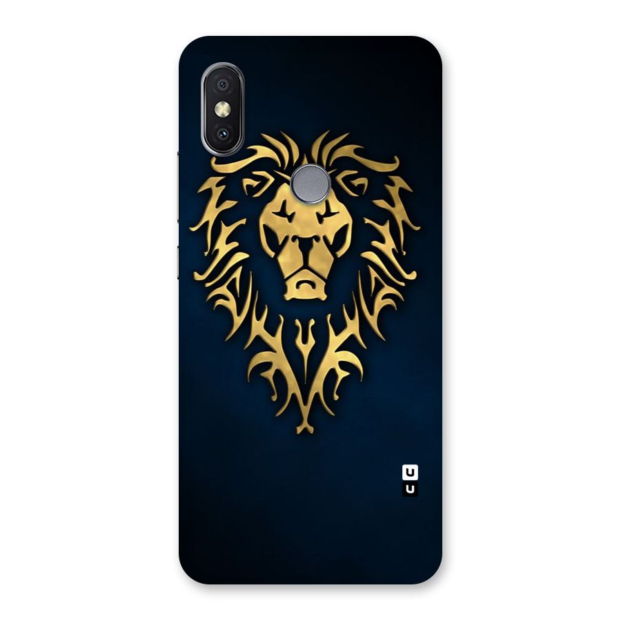 Beautiful Golden Lion Design Back Case for Redmi Y2
