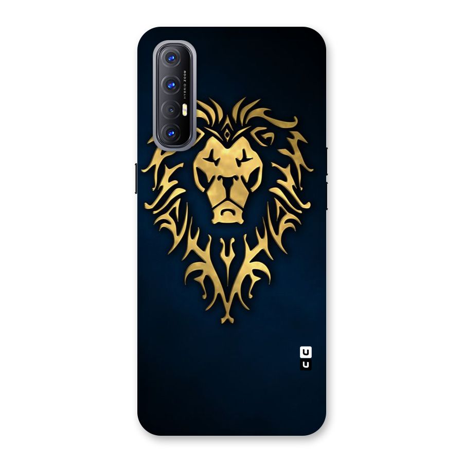 Beautiful Golden Lion Design Back Case for Reno3 Pro
