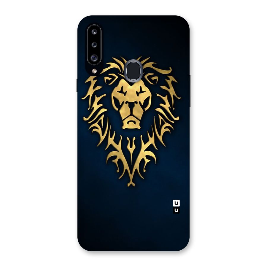 Beautiful Golden Lion Design Back Case for Samsung Galaxy A20s