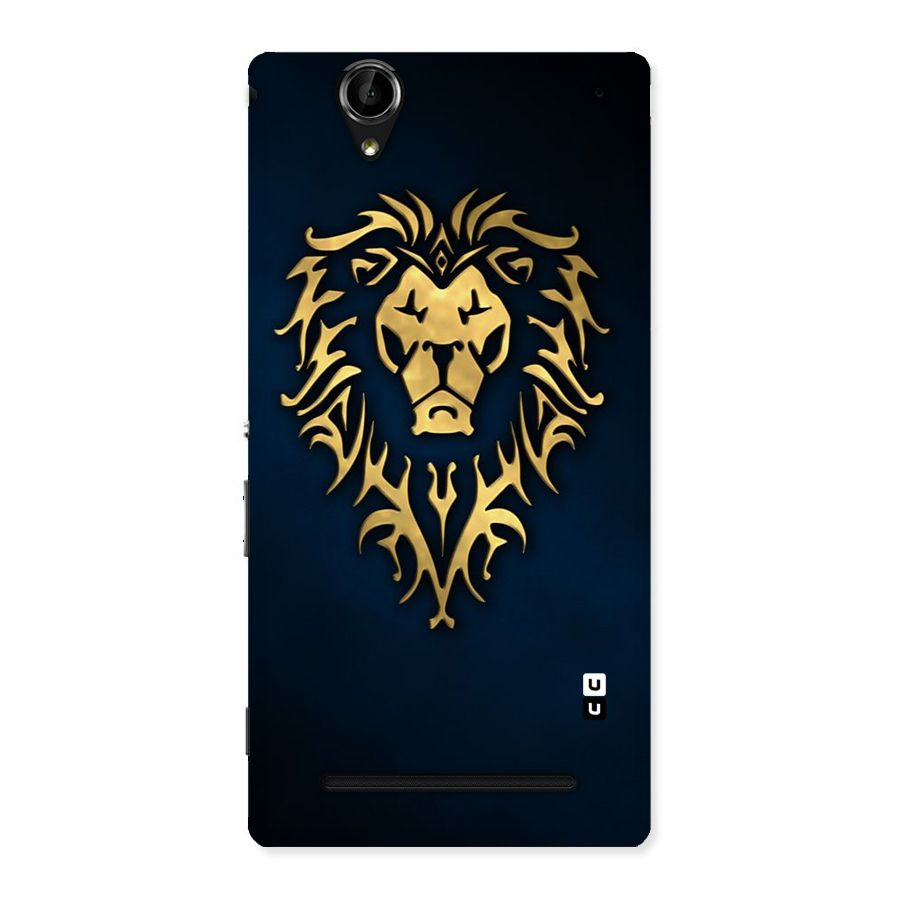 Beautiful Golden Lion Design Back Case for Sony Xperia T2