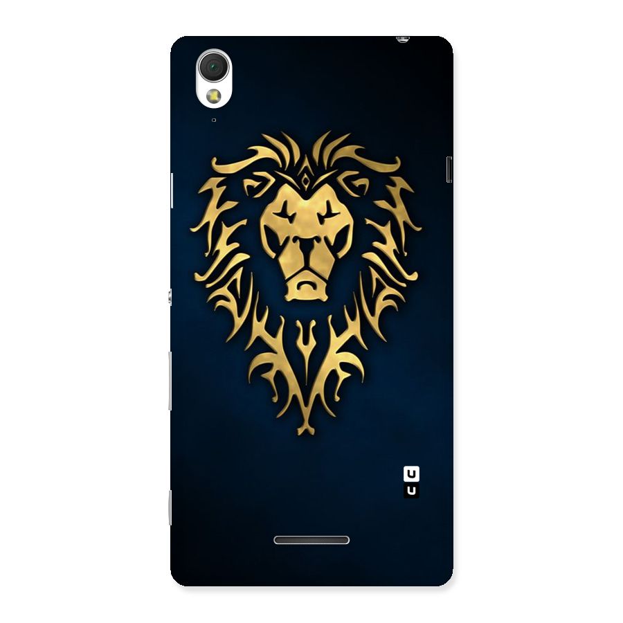 Beautiful Golden Lion Design Back Case for Sony Xperia T3