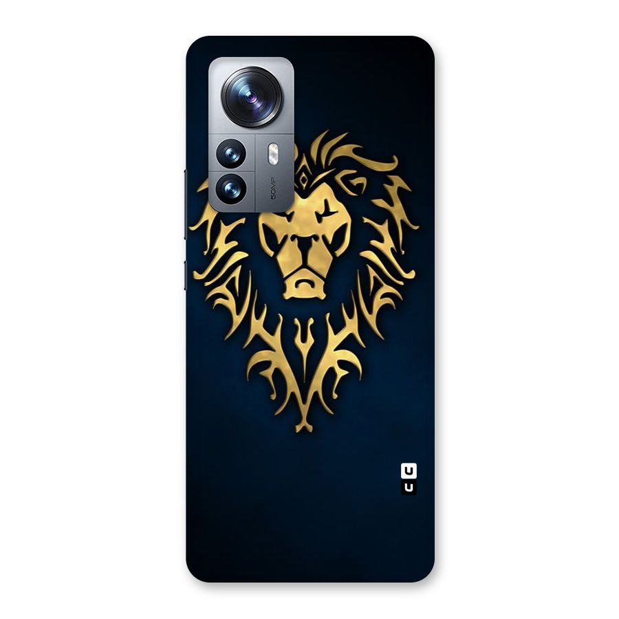 Beautiful Golden Lion Design Back Case for Xiaomi 12 Pro